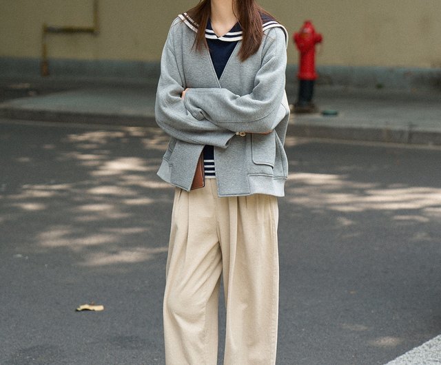 グレースウェットショートコート|コート|秋スタイル|Sora-1615