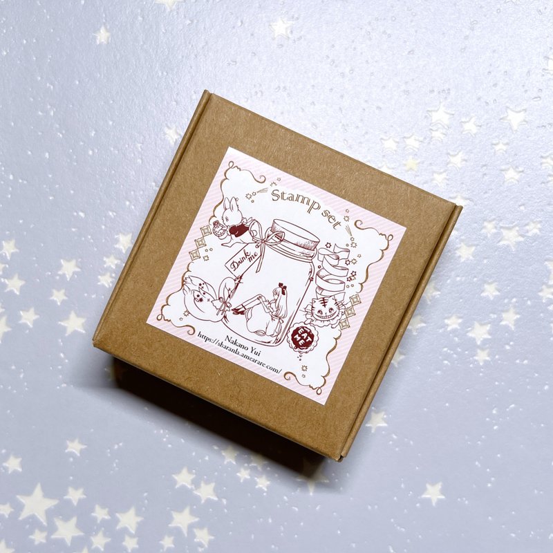 DRINK ME スタンプセット - 印章/印台 - 木頭 咖啡色