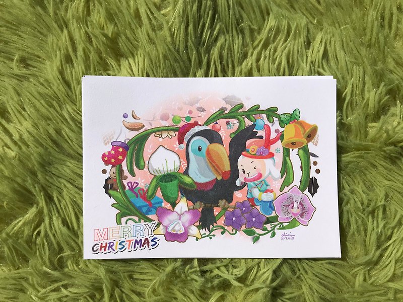 Lologo Flower Orchid Christmas Carnival 2 │ Computer Illustrations │ Chris - การ์ด/โปสการ์ด - กระดาษ สีส้ม