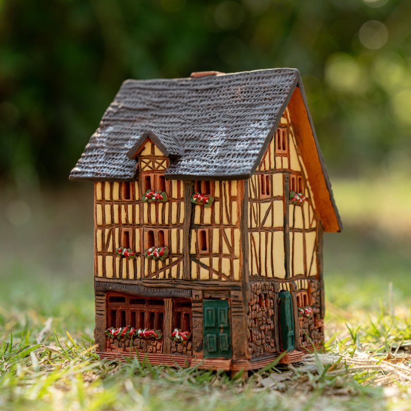 法國諾曼第小屋 高13cm - 擺飾/家飾品 - 陶 