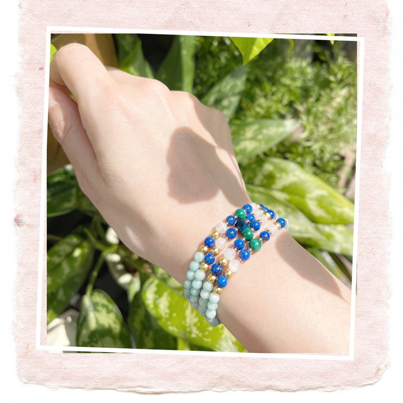 Buddhist 108 rosary Tianhe stone Stone Stone lapis lazuli Stone Stone 108 mala - Bracelets - Crystal 