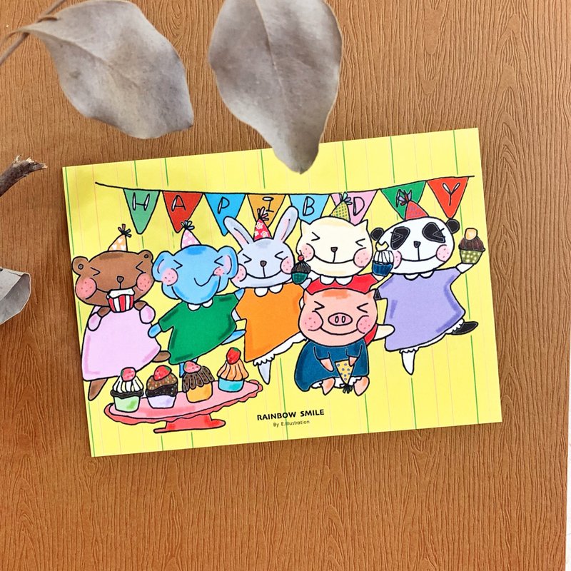 Happy Birthday! Cupcake Party Birthday  Card - การ์ด/โปสการ์ด - กระดาษ หลากหลายสี