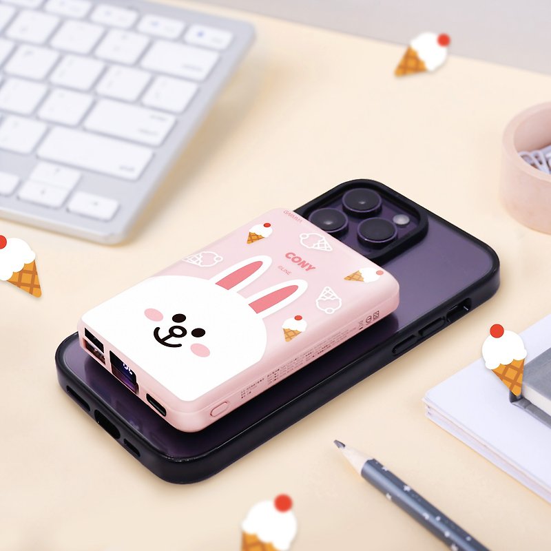 GARMMA LINE FRIENDS Magnetic Wireless Power Bank Ice Cream Tutu - Chargers & Cables - Other Metals 