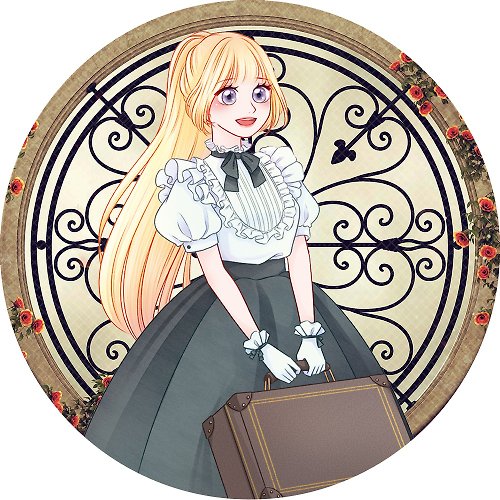 honne market train trip - cute girl sticker (haeparine)