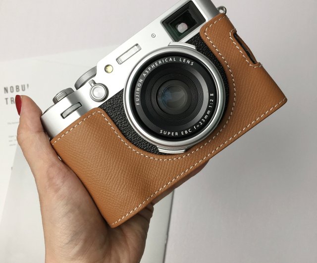 対応機種：FUJIFILM X100VI ハンドグリップレザーカメラベース