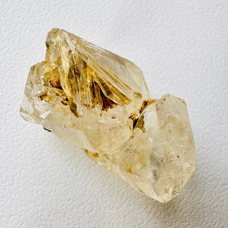 巴基斯坦黃泥骸骨水晶 紫8 彩虹 原石原礦水晶 礦標晶礦晶簇 - 擺飾/家飾品 - 其他材質 黃色