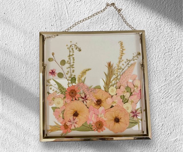 押し花フォトフレーム/押し花飾り/花飾り/押し花ギフト/家庭用品