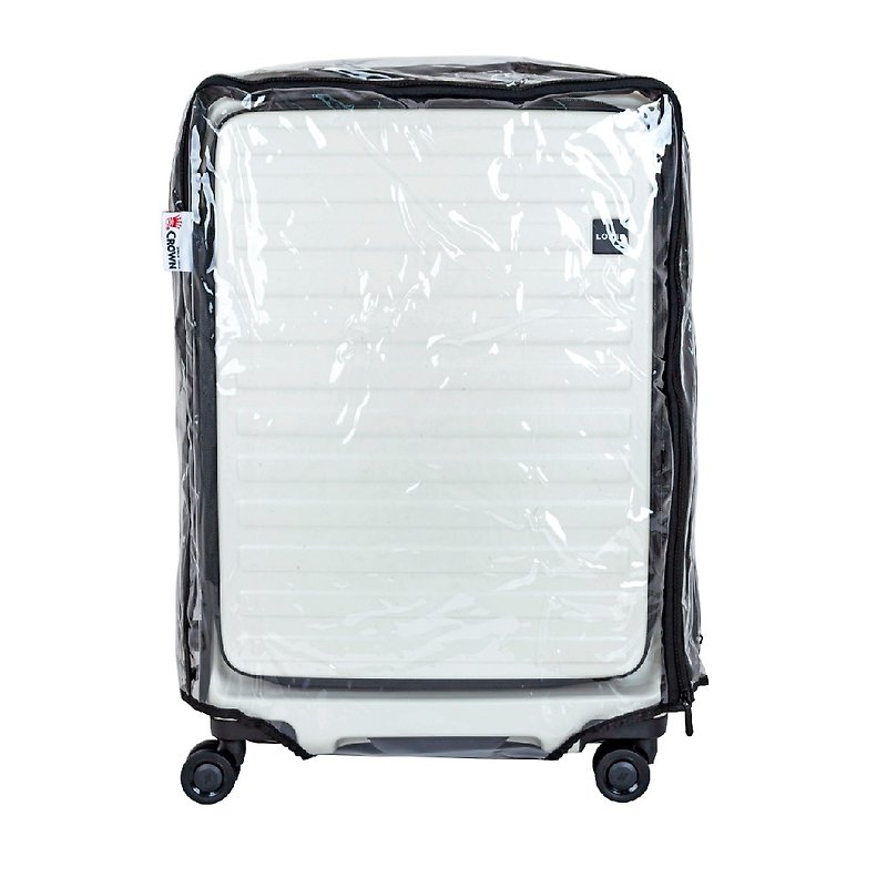【クラウン】CUBO フロント開封専用 透明レインコート保護カバー 26インチ - スーツケース - その他の素材 透明
