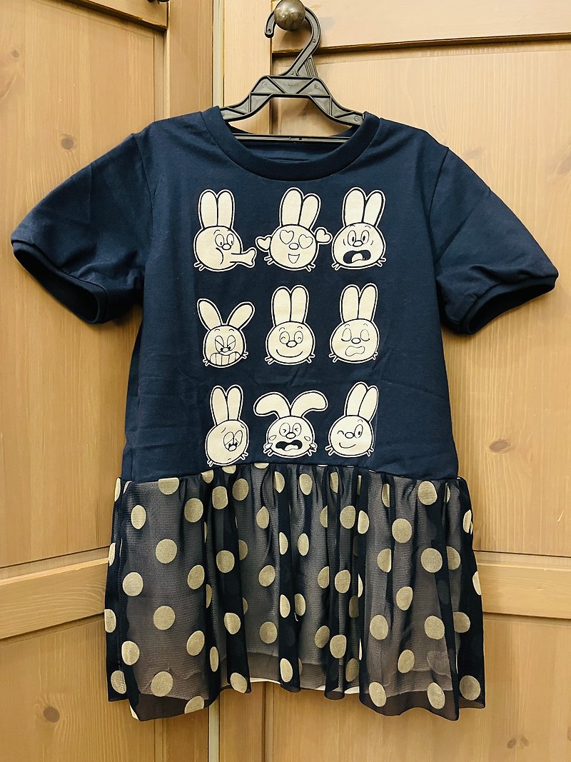 Rabbit top 120cm - เสื้อผู้หญิง - ผ้าฝ้าย/ผ้าลินิน สีน้ำเงิน