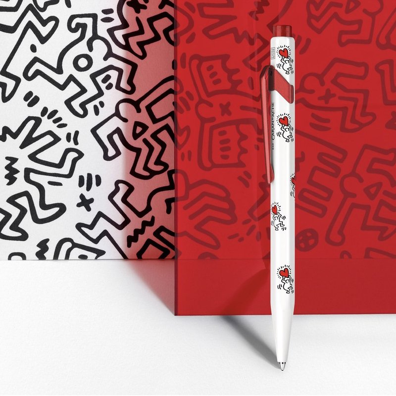 849 KEITH HARING 卡達 經典原子筆 白色限量款 - 原子筆/中性筆 - 其他金屬 白色