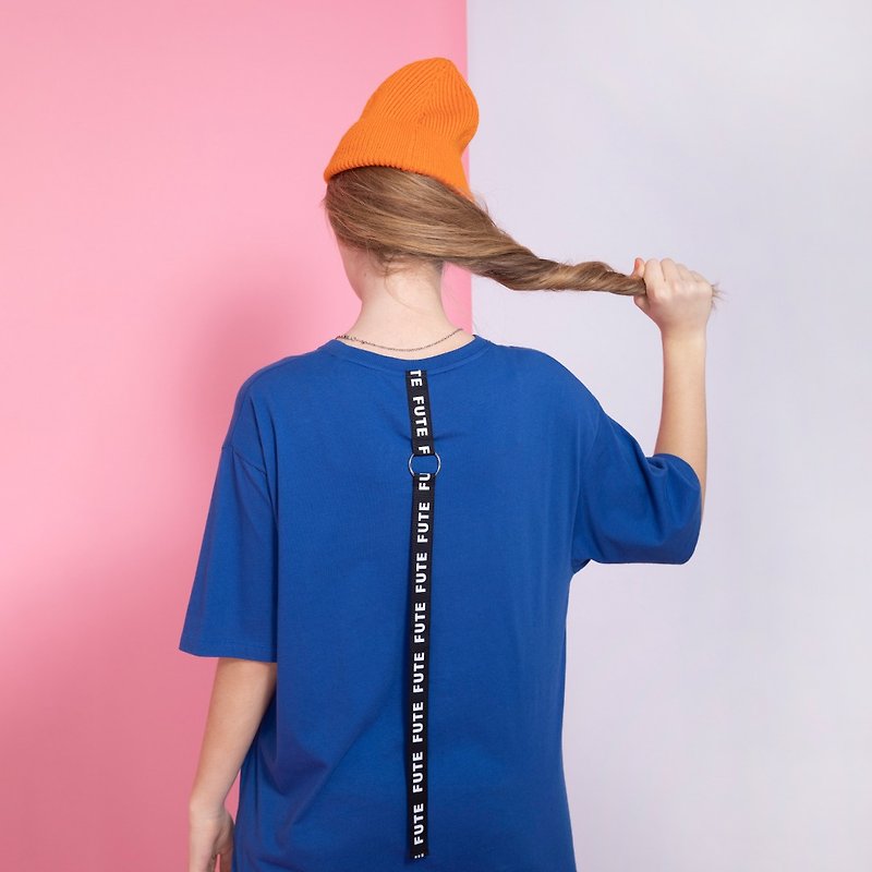 UNISEX NECKLACE T SHIRT / Royal Blue - Unisex Hoodies & T-Shirts - Cotton & Hemp Blue