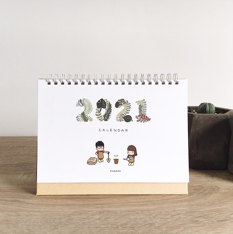 Aida&Kiki 2021 desk calendar - ปฏิทิน - กระดาษ ขาว