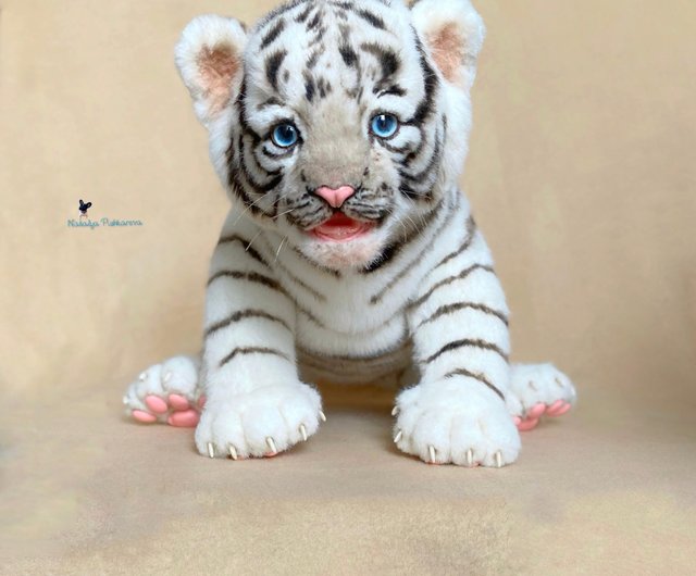 海外作家様作　アートドール　ホワイトタイガーの子供 海外作家様作 アートドール ホワイトタイガーの赤ちゃん 海外作家様作
