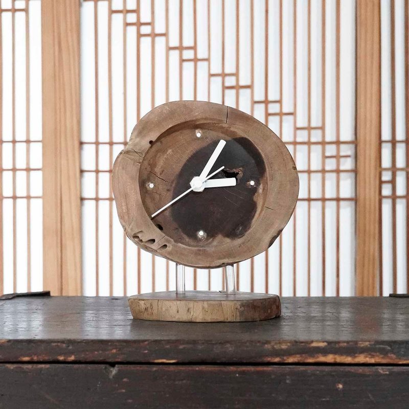 自然素材の時計　流木の時計　置時計　掛け時計　壁掛け時計　窓辺の装飾　木の時計　１０８ - 時鐘/鬧鐘 - 木頭 白色
