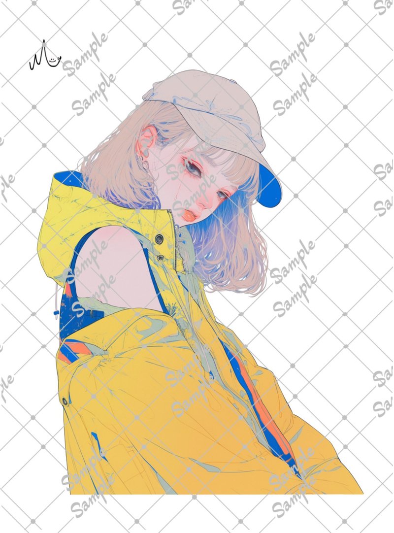 オリジナル人物ステッカー - 貼紙 - 紙 