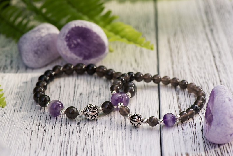 Pixiu series. together. Ice type obsidian brave bracelet set. - Bracelets - Semi-Precious Stones Black