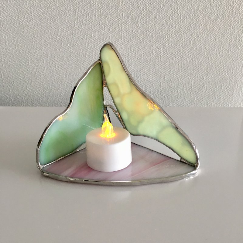 Candle night LED candle holder melon green glass Bay View - เทียน/เชิงเทียน - แก้ว สีเขียว