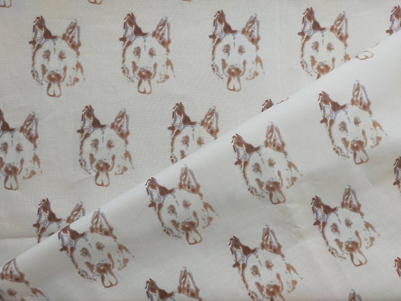 Fabric / German Shepherd Pattern / Width 110cm x 100cm~ - อื่นๆ - ผ้าฝ้าย/ผ้าลินิน 