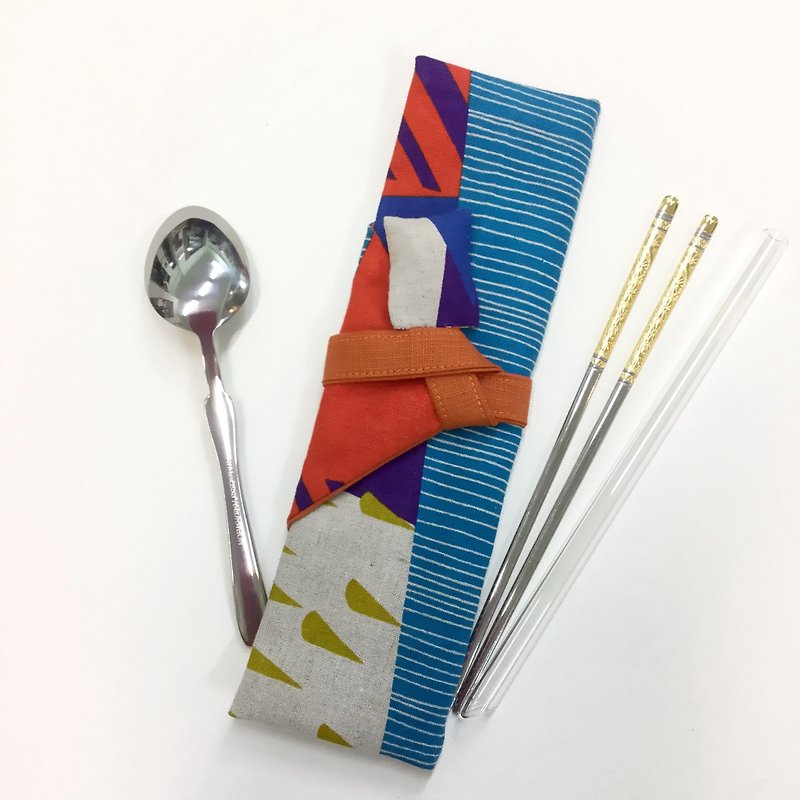 Modern and simple style - environmentally friendly tableware / straw bag - Chopsticks - Cotton & Hemp 