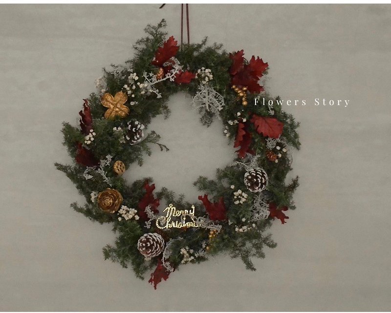 /Christmas Series/Dry Christmas Wreath Limited Home Delivery - Dried Flowers & Bouquets - Plants & Flowers Green