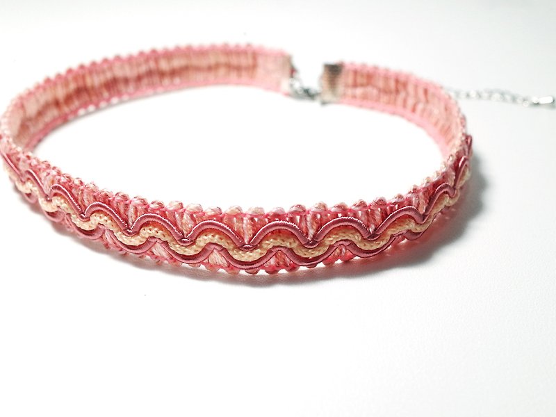 W&Y Atelier - Pink Choker , Necklace - สร้อยคอ - วัสดุอื่นๆ สึชมพู