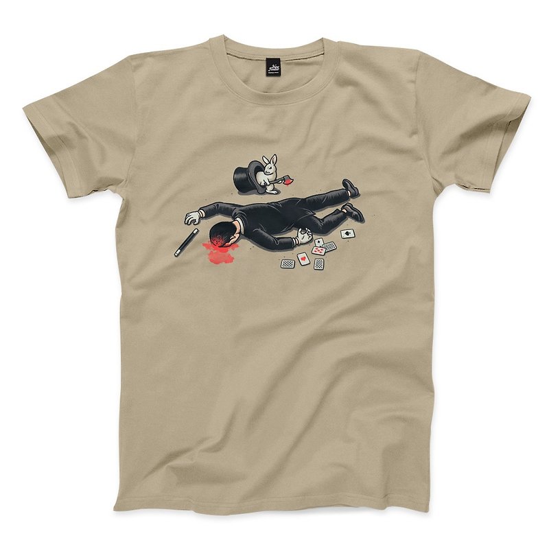 Magic Corpse - Khaki- Unisex T-Shirt - เสื้อยืดผู้ชาย - กระดาษ สีกากี