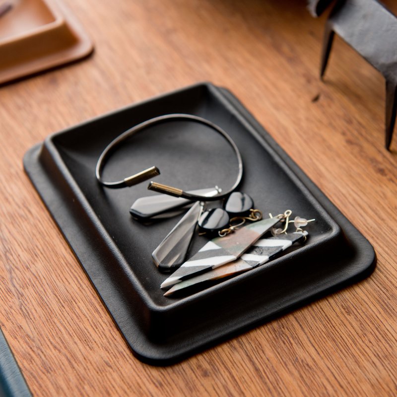 colm Leather Tray S Black - Storage - Genuine Leather Black