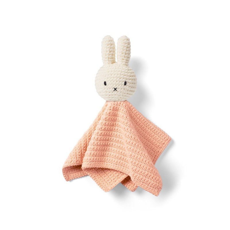 荷蘭 Just Dutch | Miffy 米飛兔 手工編織 嬰幼兒安撫巾 粉紅色 - 玩偶/公仔 - 棉．麻 粉紅色
