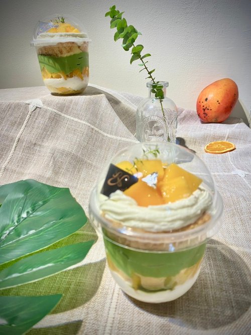鑠咖啡/甜點專賣店 生日蛋糕 臺北 中山/松山 咖啡課程教學 客製化蛋糕 冷凍宅配 2入 熱帶叢林 芒果抹茶 芒果蛋糕 鑠甜點 下午茶