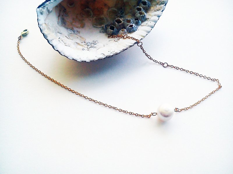 Freshwater pearl anklet 100% hand-made in-house design-Long Vocation series brand new - อื่นๆ - โลหะ สีทอง