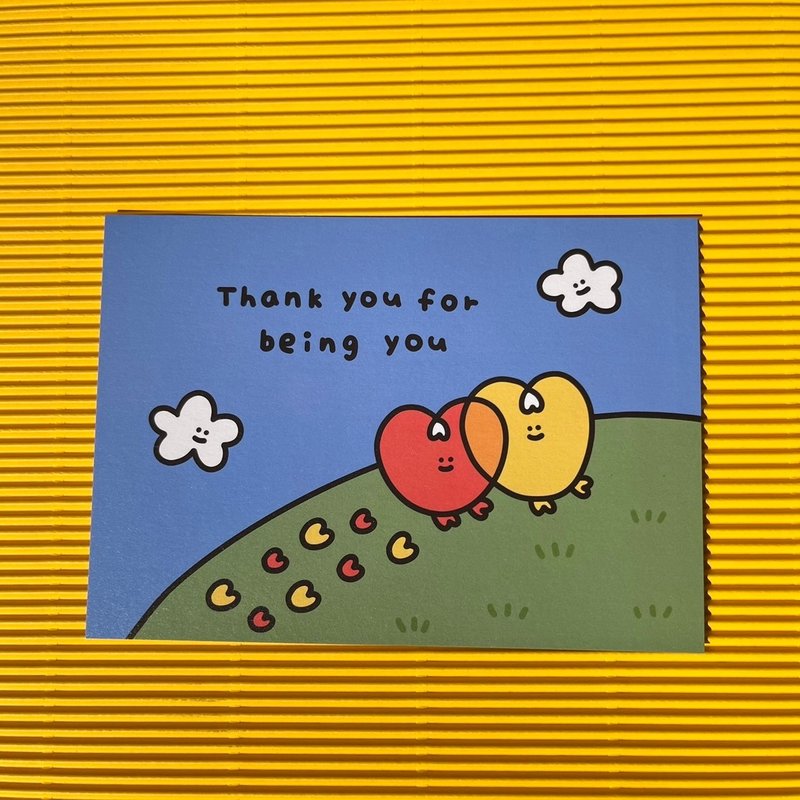 Postcard_Thank you for being yourself - การ์ด/โปสการ์ด - กระดาษ สีน้ำเงิน