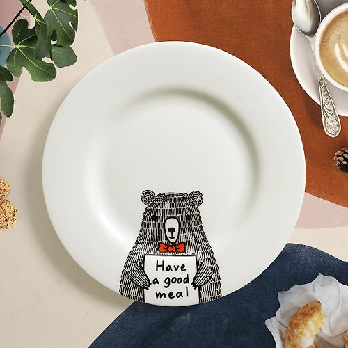 kav Hungry Bear no 8 : Have a good meal (8 inch plate)