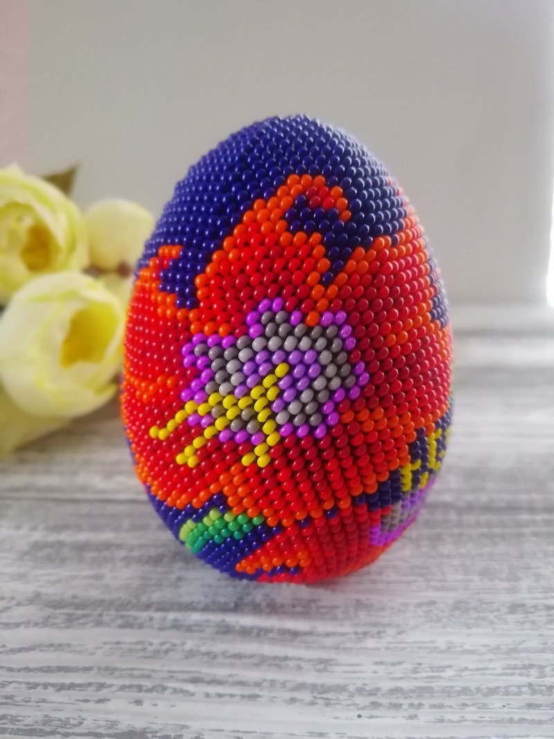 Big Bead egg, Easter gift - ของวางตกแต่ง - วัสดุอื่นๆ สีแดง