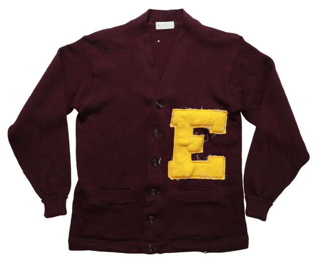 Retro letterman online sweater