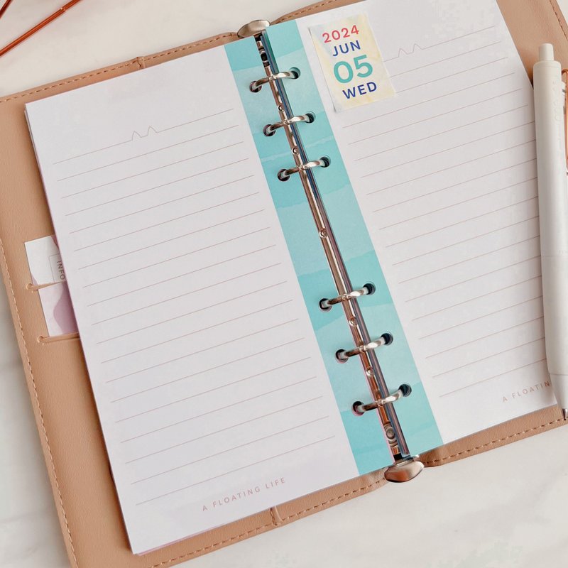 Cat color refill Nekomimi ruled notebook, chocolate mint - สมุดบันทึก/สมุดปฏิทิน - กระดาษ สีเขียว