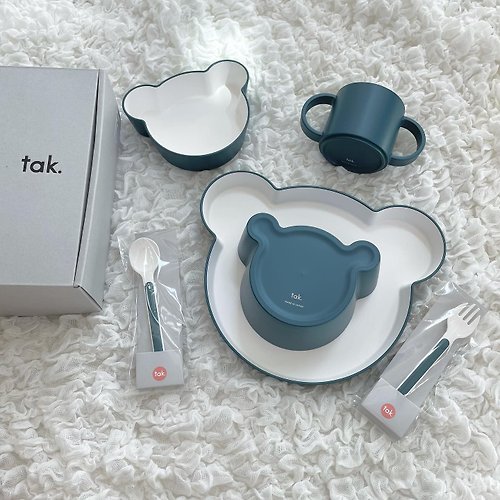 小大人設計選物 日本 TAK 熊先生餐具禮盒組 (共4色)