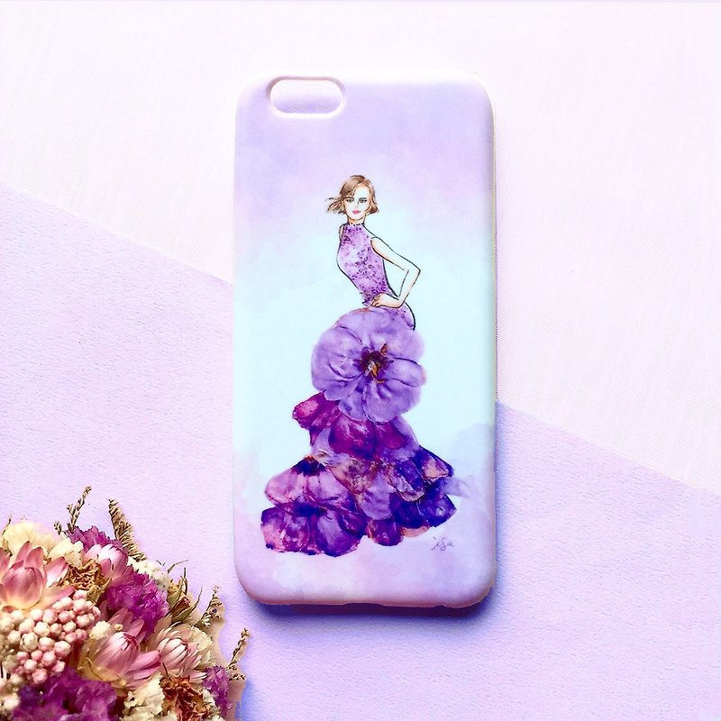 Purple flower phone case - เคส/ซองมือถือ - พลาสติก สีม่วง