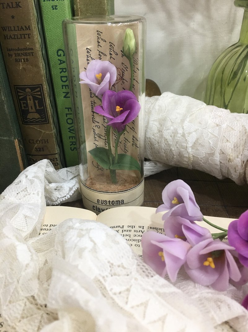 | Flower Illustrated Test Tube Series | Single-petal Lisianthus/Clay Simulated Flower/Simulated Clay Flower - Items for Display - Clay 