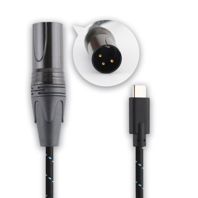 無氧銅 TYPE-C - XLR 3Pin卡儂頭轉接線【M203】適用 擴大機 - 科技小物 - 其他材質 