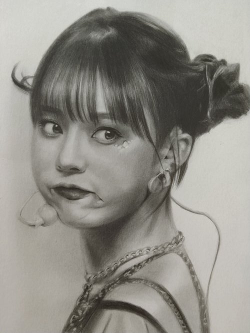 鉛筆画 老女の肖像 老人の肖像画 | デッサン・オン・デマンド