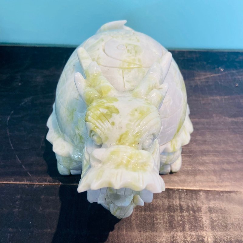 岫玉龍龜 招財 事業順利 避邪化煞 A161 - 擺飾/家飾品 - 玉石 