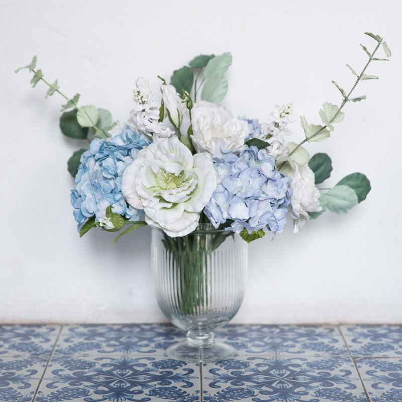 BABY BLUE SET - Medium Posie Rooms for Home Decoration - 香氛/精油/擴香 - 紙 藍色