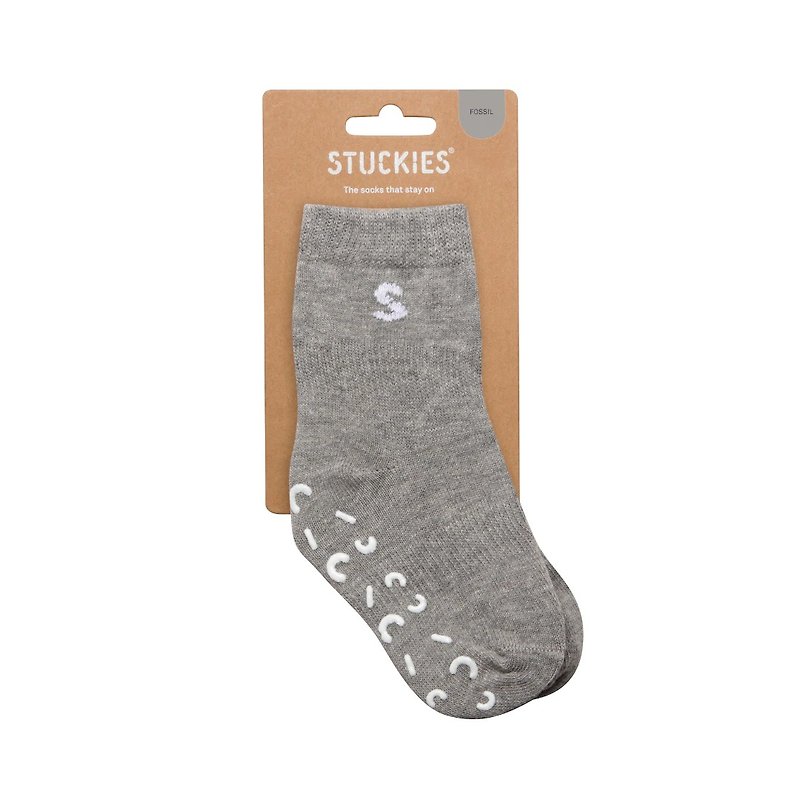 Stuckies - 嬰兒防滑襪 - Fossil - 嬰兒襪子 - 棉．麻 