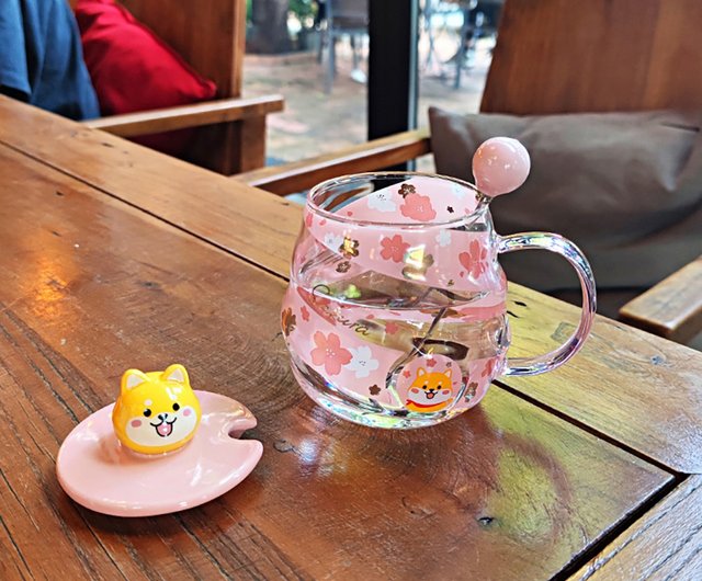 Kawaii Shiba Inu Glass Cup - Wakaii