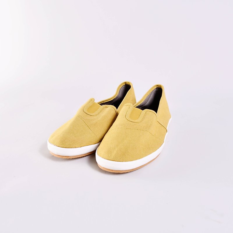 Zero code discount casual shoes - BELLE mustard yellow - รองเท้าลำลองผู้หญิง - ผ้าฝ้าย/ผ้าลินิน สีเหลือง