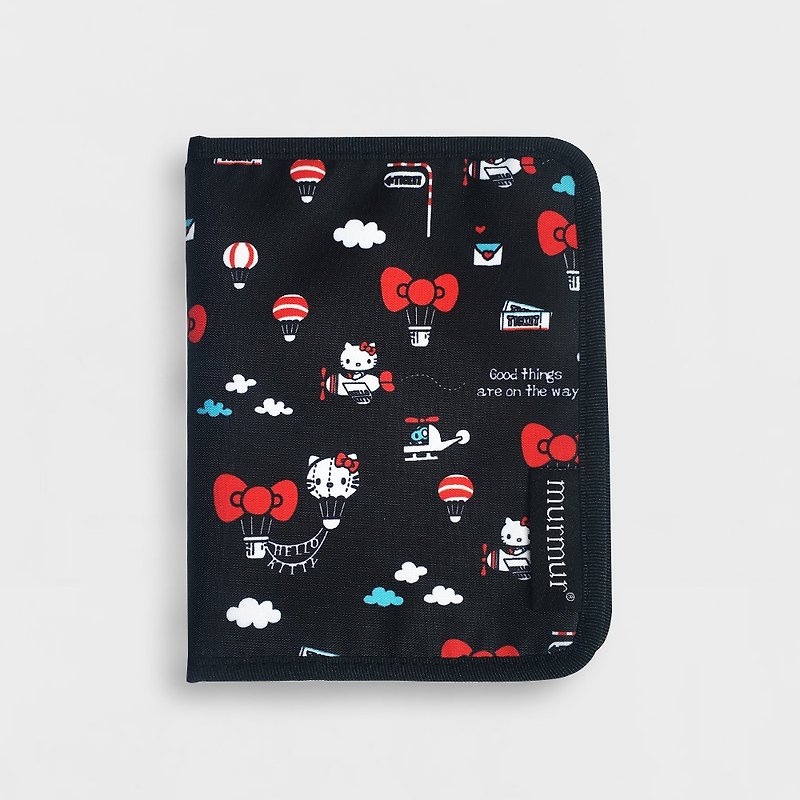murmur 護照套/護照夾 - Hellokitty 熱氣球 - 護照套 - 聚酯纖維 黑色