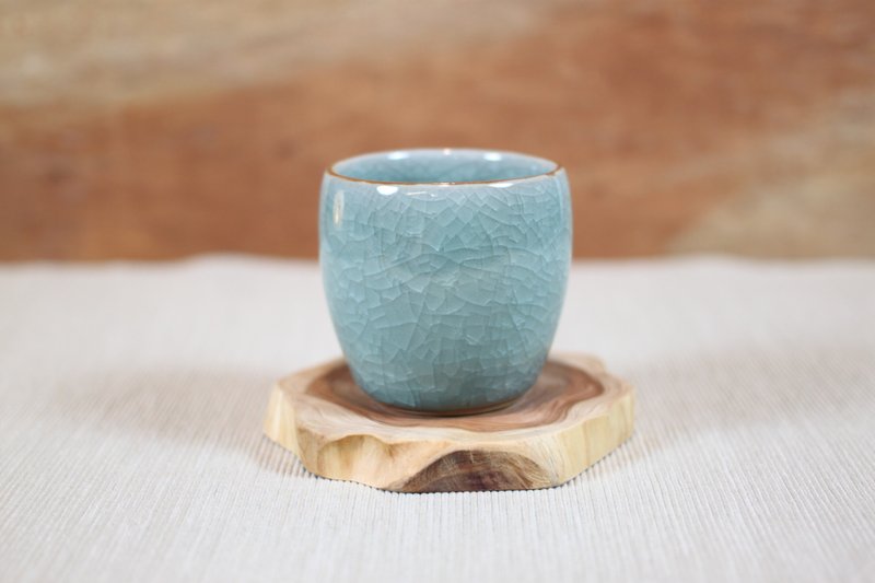 【聖誕禮盒】哥窯 冰裂釉 手工日式小杯 惜福品 - 茶壺/茶杯/茶具 - 陶 