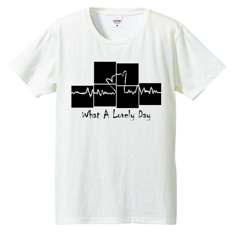 What A Lovely Day Square - Tシャツ メンズ - コットン・麻 ホワイト