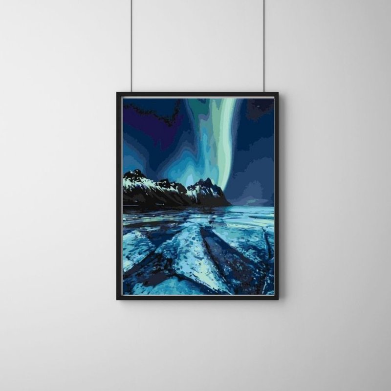 冰島極光 創意數字油畫 【銷售排行榜 】 - 插畫/繪畫/寫字 - 其他材質 