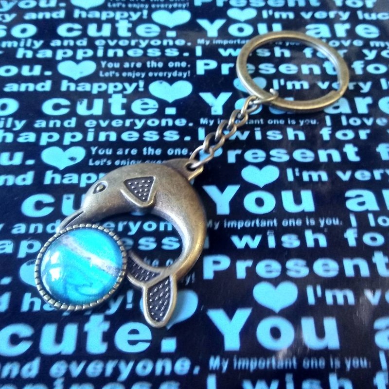 海洋風鑰匙圈 - 印象七美‧海豚之戀 - 鑰匙圈/鎖匙扣 - 銅/黃銅 多色